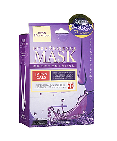 Japan Gals Pure Essence Facial Mask With Three Types of Placenta - Маска для лица c тремя видами плаценты 30 шт